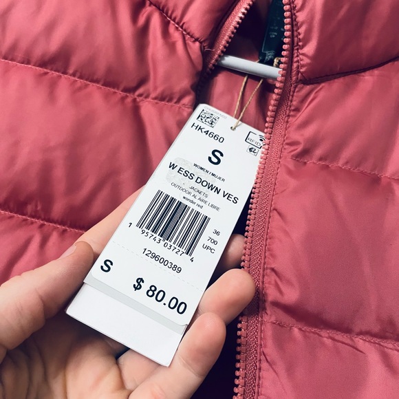 NWT Rose Gold and White Women’s Adidas Puffer Vest - Picture 3 of 5